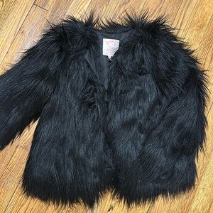 APPAMAN fine Tailoring faux fur black jacket puffer coat ASO north west size 8